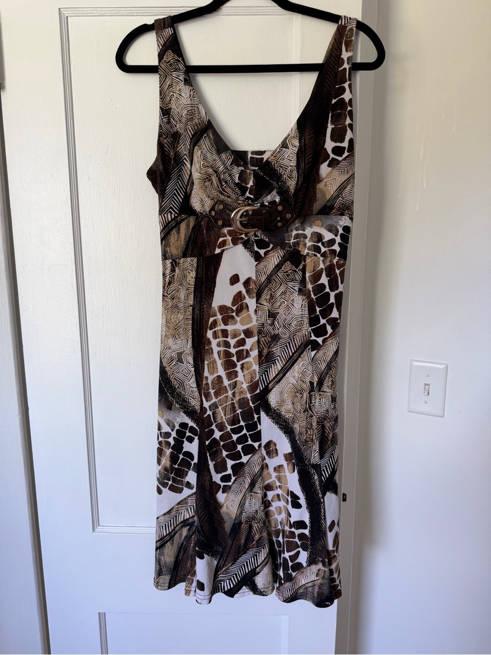 Y2K Joseph Ribkoff Printed Dress with Belt Detailing